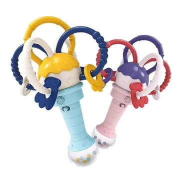 

Educational Toy Kids Hand Musical Soft Rattle 0-12 Months Shaking Bell Toy Newborn Teether Development Toy for Children