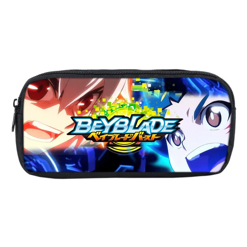 Студенческий Beyblade Burst пенал на молнии нейлоновый канцелярский Мешок Печать школьный пенал макияж Чехол портмоне - Цвет: J