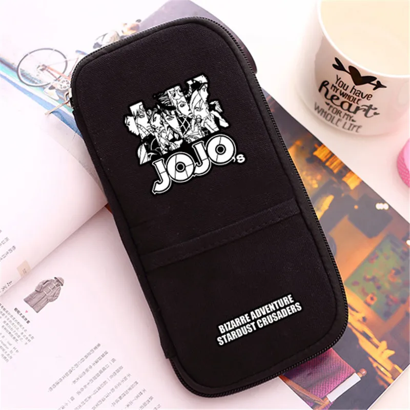 E JoJo невероятное приключение Джозеф Joestar Леоне abbacchio Косплэй мило холст ролик пенал одноцветное сумка для ручек из детей Jack школьной - Цвет: E