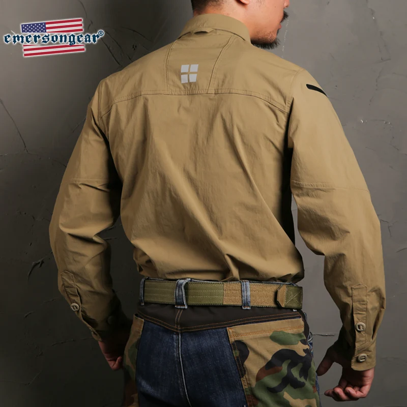 Emersongear Мужская тактическая рубашка с синей этикеткой стрельба стреляющая