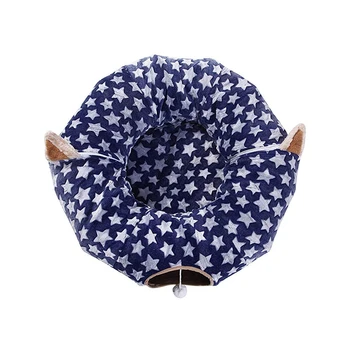 

Multifunctional Cat Tunnel Bed with Cushion Tube Toys Plush Large Diameter Longer Crinkle Collapsible 3 Way for Cats Kittens Kit