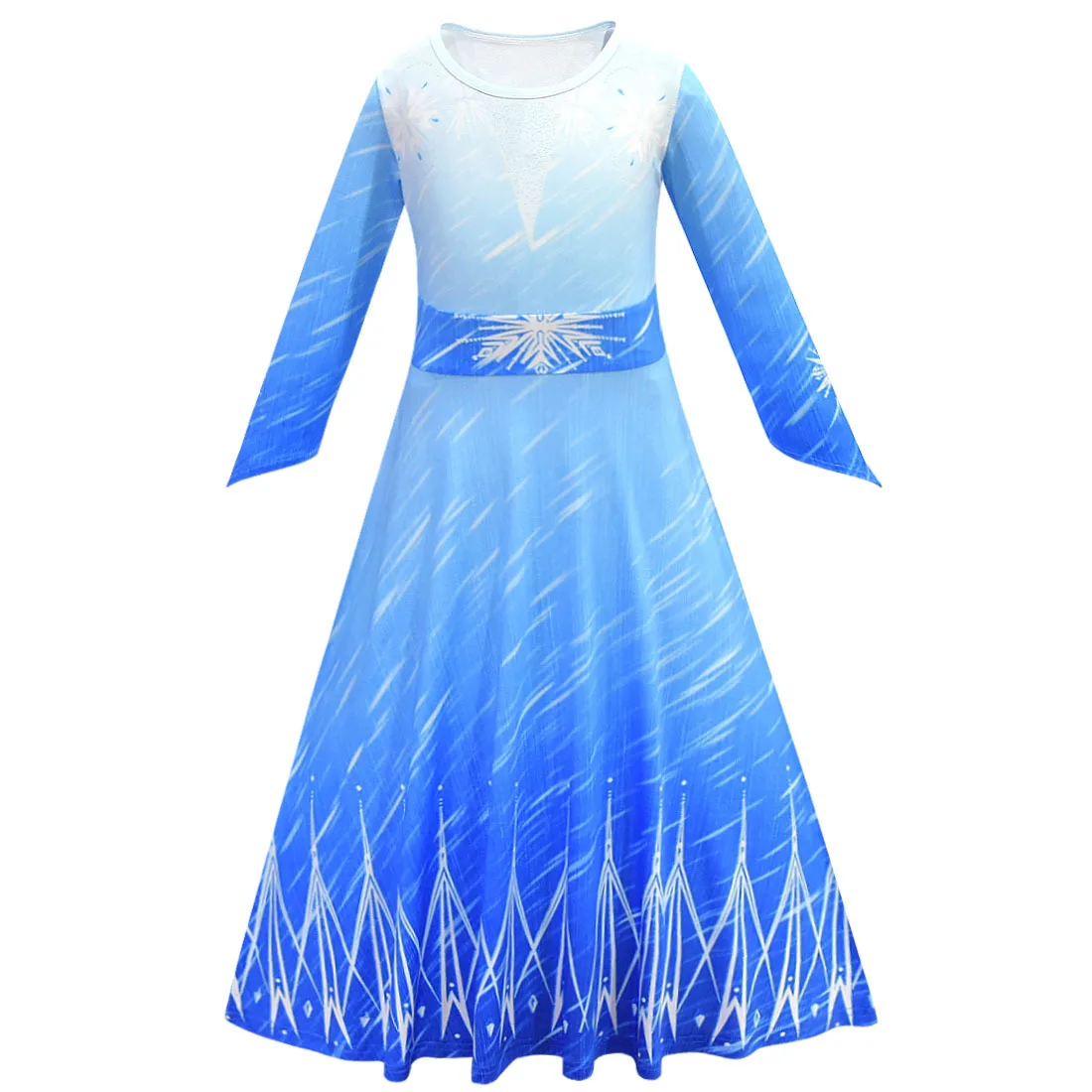 Платье Эльзы для девочек костюм Снежной Королевы из 2 предметов для детей, платье принцессы Эльзы и Анны для костюмированной вечеринки детский комплект одежды на Рождество и день рождения - Цвет: 80183