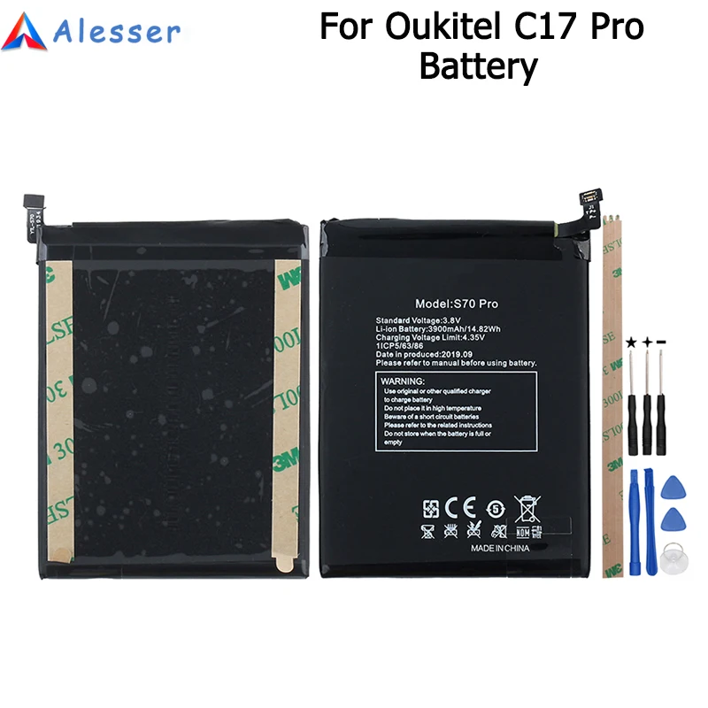 Alesser для Oukitel C17 Pro батарея 3900 мАч Сменный аксессуар Аккумуляторы для Oukitel C17 Pro батарея с инструментами