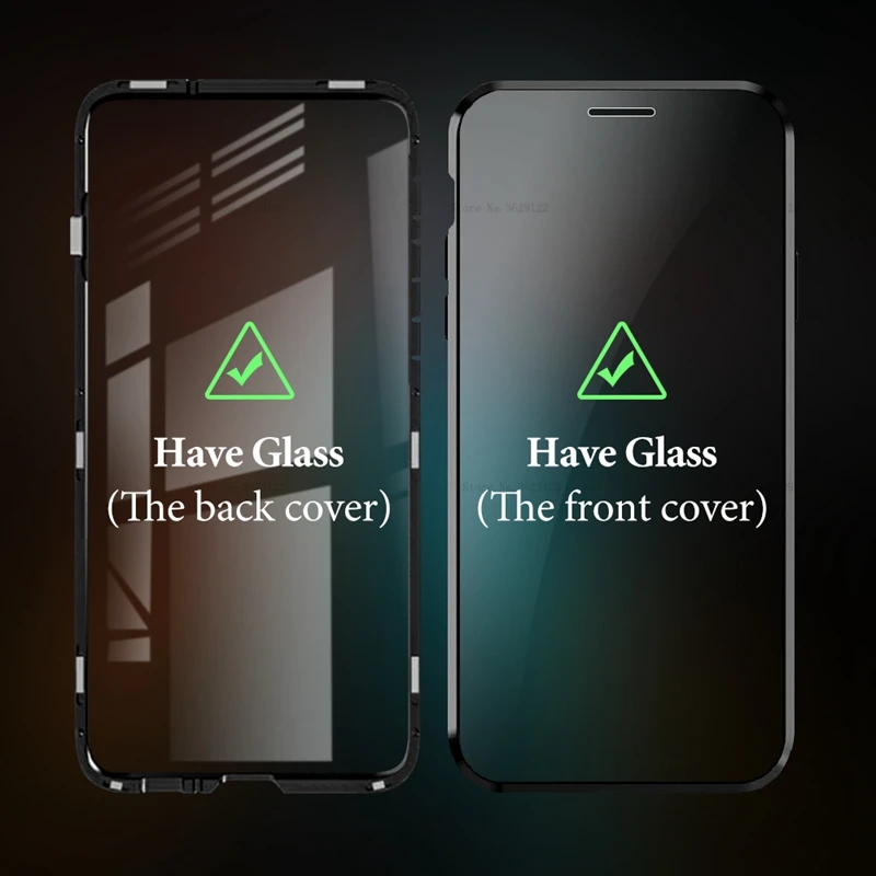 Металлический чехол с магнитной адсорбцией для iPhone 11, чехол из закаленного стекла для iPhone 11 Pro Max, чехол s, чехол-бампер