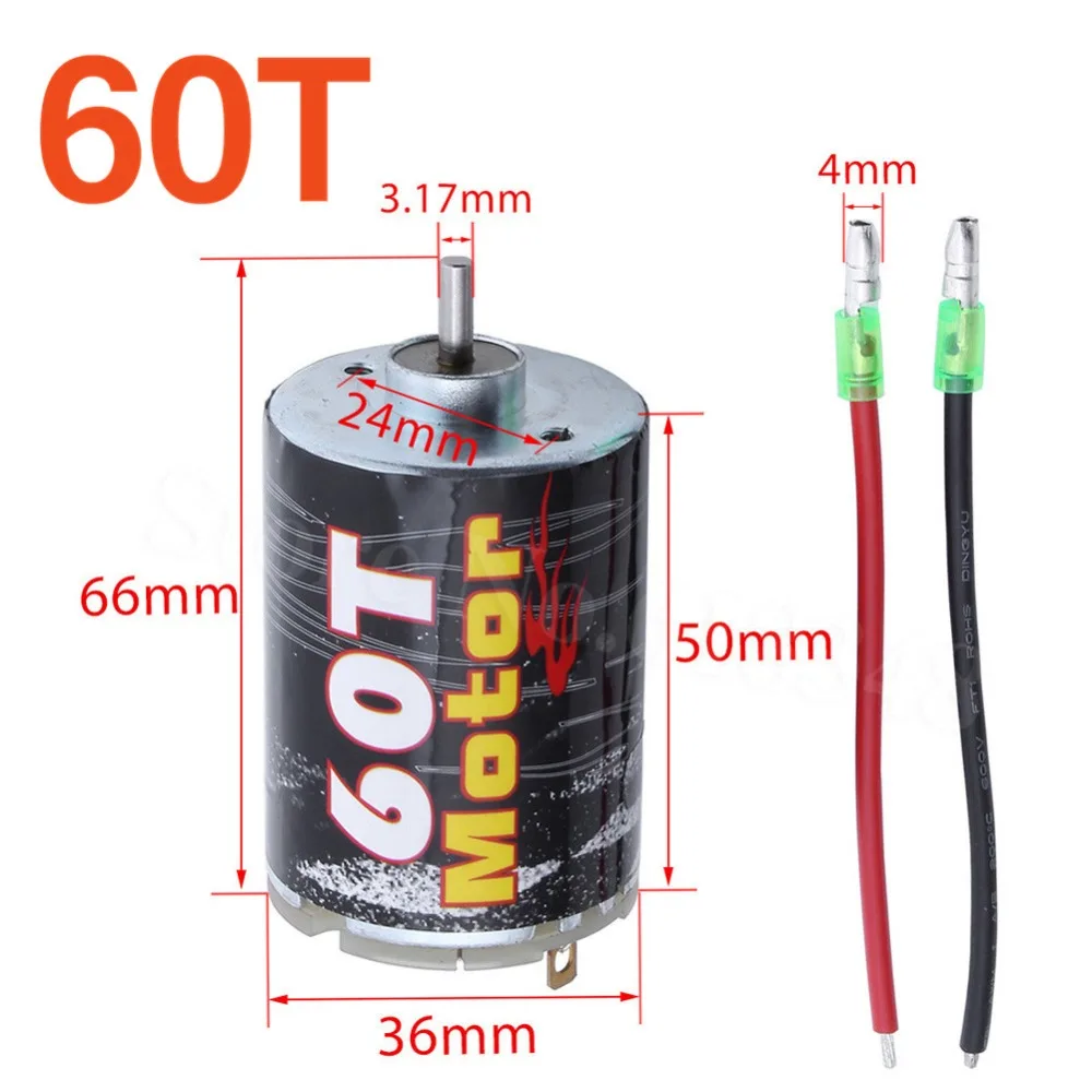 RC электродвигатель 23T 35T 45T 55T 60T Brushed 540 RS540 3 175 мм вал DC 7 2 V 12V пулевые пробки для
