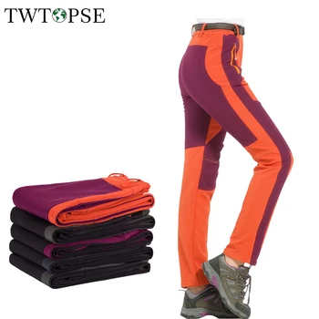 

TWTOPSE Winter Women Hiking Pants Softshell Thermal Rainproof Sport Camping Hiking Skiing Pant Windproof Fleece Outdoor Trousers