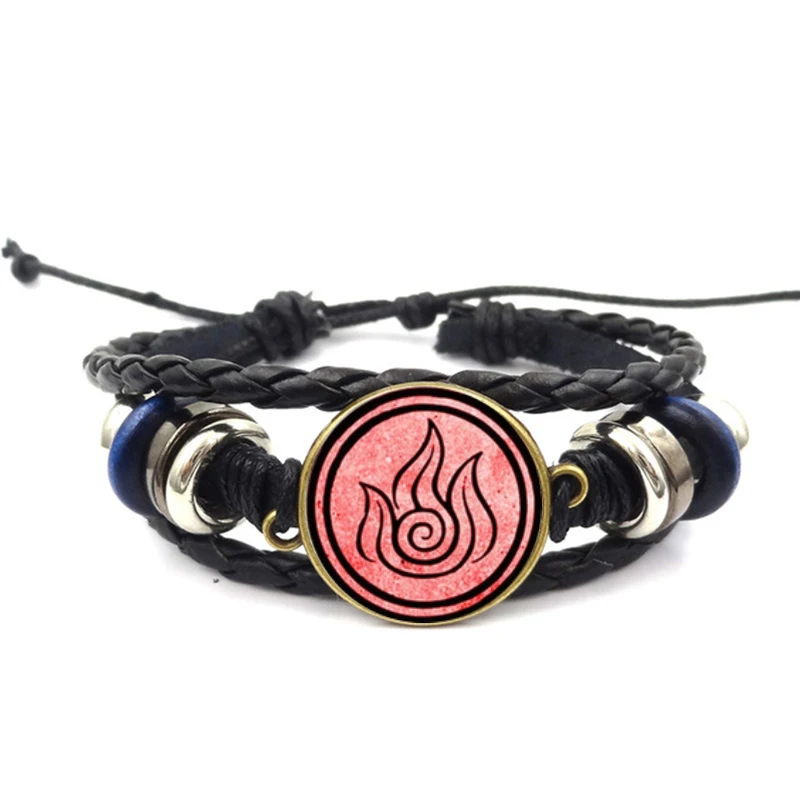 Nuovo Avatar The Last Airbender Bracciale Kingdom Jewelry Air Nomad Fire And Water Tribe Dome Bracciale In Vetro Regalo