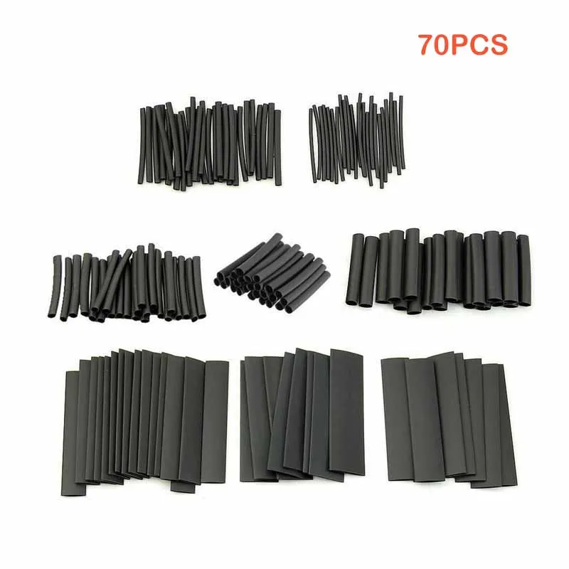70PCS 70/127/164/328 шт полиолефина сокращения Ассорти терм усадочная трубчатый электрод кабель изолированный 2:1 термоусадочная трубка трубки комплект трубок - Цвет: 70PCS