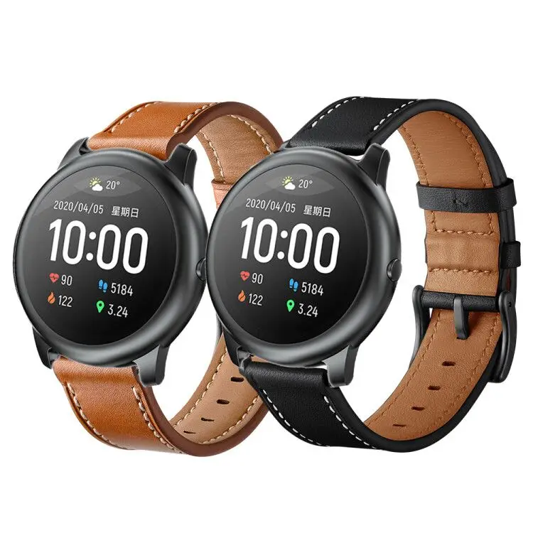 NEW-Bracelet-Genuine-Leather-Watch-Band-Strap-for-Haylou-Solar-LS05-Replacement-Wrist-band-strap-Accessories