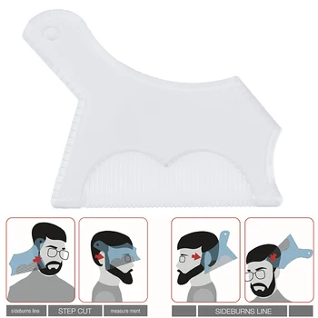 

Beard Shaping Comb Innovative Design Tool Trimming Shaper Template Guide For Shaving Or Stencil With Full-Size Comb For Line Up