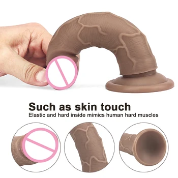 Strap on Anal Realistic Dildo Skin Feeling Huge Big Penis with Suction Cup Dildos Sex Toys for Woman Strapon Female Masturbation 2