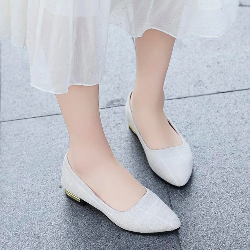 JAYCOSIN/Новая модная обувь; Женские однотонные Лоферы парусиновые туфли; фирменный дизайн; женские балетки на плоской подошве; Повседневная обувь; обувь принцессы