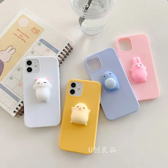 Cartoon Decompression 3D Punky Animal Phone Case for Xiaomi Redmi 9T 9A 9C  9 8A 8