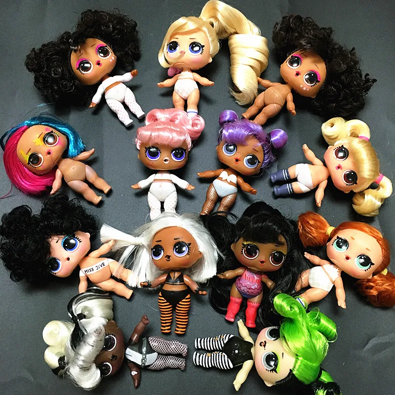 

Original LOLs Doll Series 5 Hairgoals Change Color 8cm Big Sisters with Hair Wig Dolls Kid Toy Different 1/3/5/8 Pcs