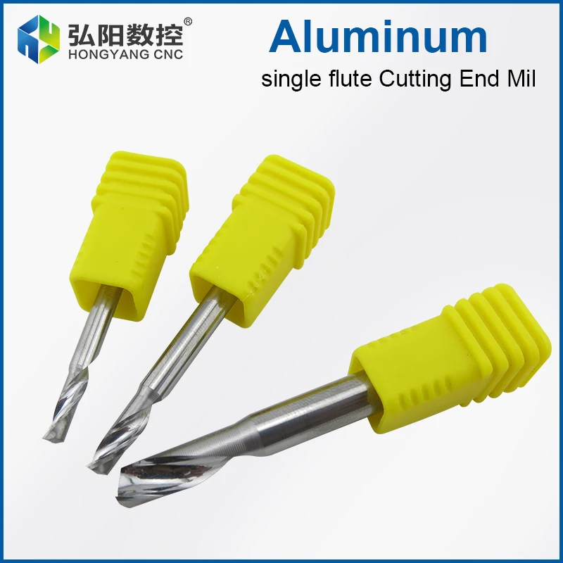 Aluminum milling cutter CNC metal milling tool alloy tungsten steel tool single-edged spiral milling cutter CNC end mill