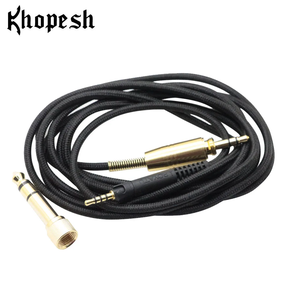 Khopesh кабель для наушников от 2,5 мм до 3,5 мм для Sennheiser HD598 HD558 HD518 аудио кабель микрофон для HD 598 HD 558 HD 518 кабель для наушников