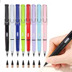 Pluma eterna sin tinta para niños, lápiz borrable HB desmontable de 0,5mm, lápices mecánicos de arte para escritura de estudiantes, 1 + 3 uds.