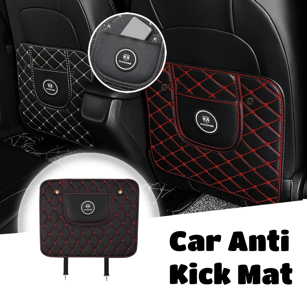 Leather Car Seat Backrest Anti kick Pad Waterproof Anti Dirt Scratch