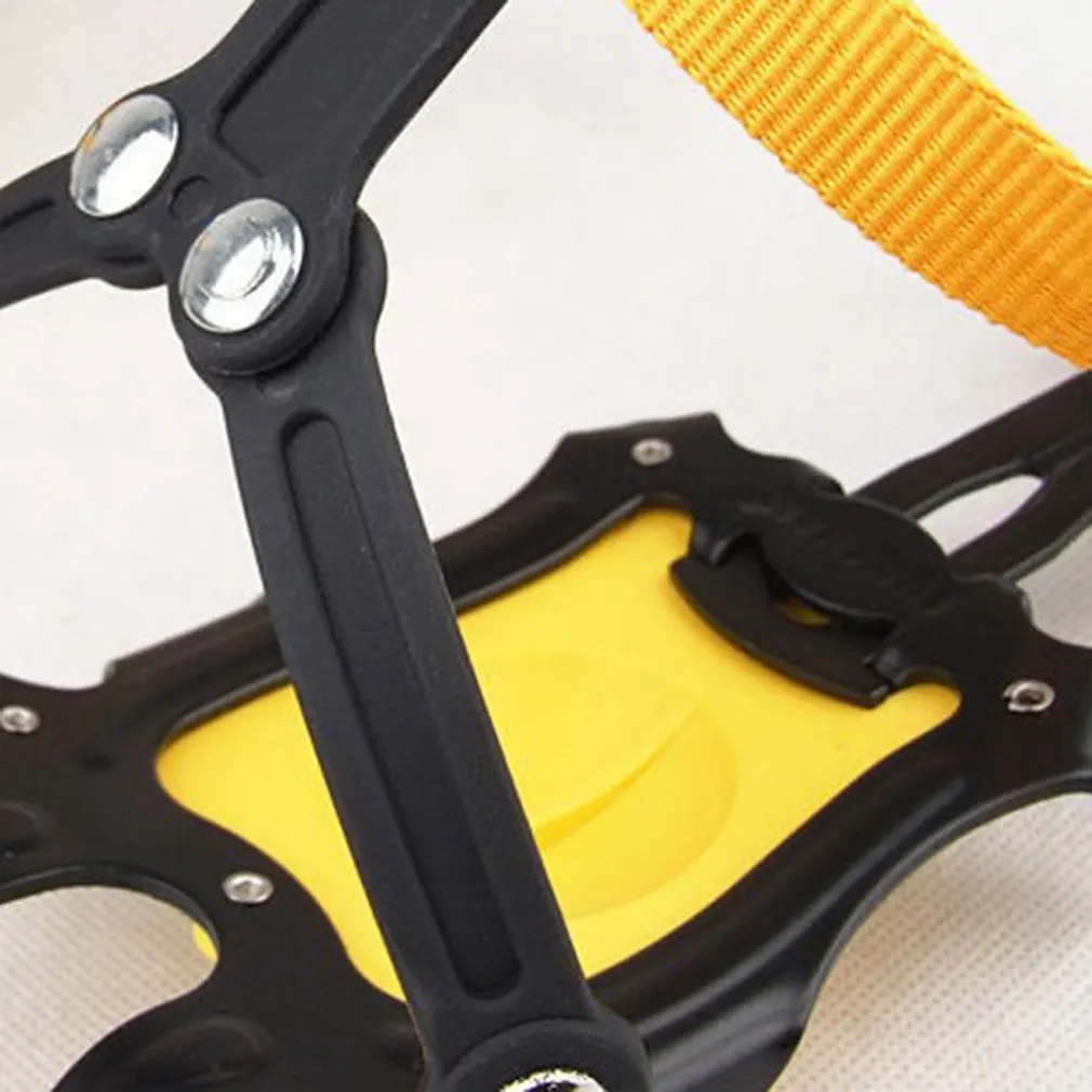 Adjustable Ice Snow Anti-slip 10 Toothed Stainless Steel Crampons Shoe Covers Outdoor Climbing Anti-skid Crampons Shoes