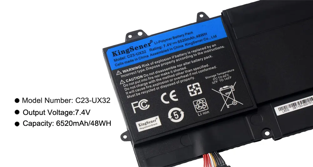 Новинка от KingSener Φ VivoBook U38N C23 UX32 ZenBook UX32V UX32A UX32VD 7 4 V 6520mAh|laptop battery|battery for asuslaptop battery asus |