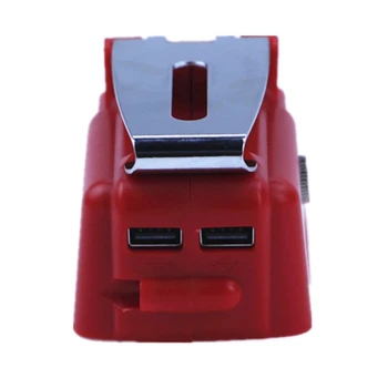 

Dual USB Ports Charger Adapter with 5A DC Interface for 20V Li-Ion Battery Converter Clip Holder