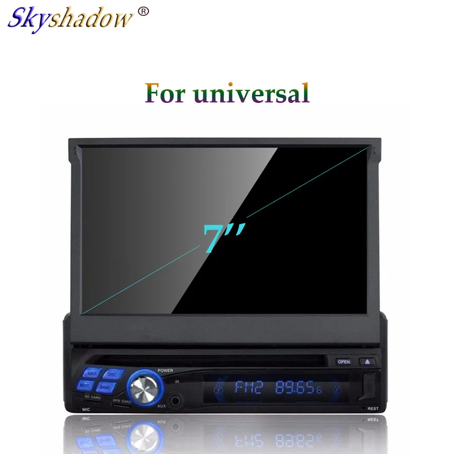 Discount DSP 1din 7" Android 9.0 Octa Core Universal Car DVD Player Radio GPS Bluetooth 4.2 WIFI USB Mirror link Car multimedia head Unit 3