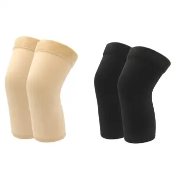 

2 Pairs Winter and Fall Knee Protector Hogh Elastic Kneecap Warm Knee Pads for Women (Black + Skin Color)