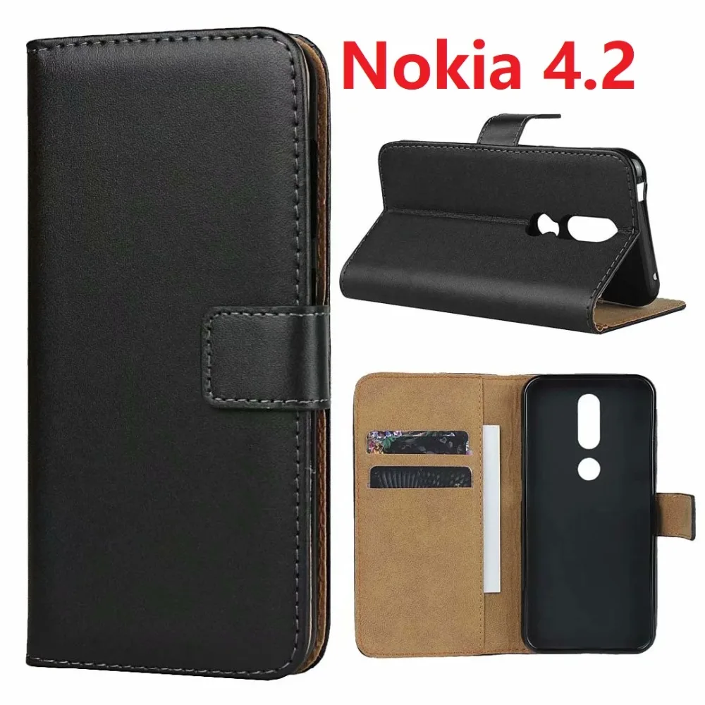 Для Nokia 3,2 и Nokia 2,2 и Nokia 4,2 натуральный кожаный чехол-книжка Чехол-книжка с бумажником чехол для телефона