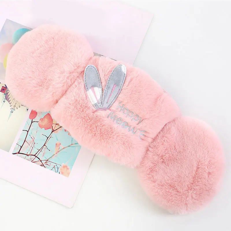 pink rabbit Муфельные модные новые наушники, интегрированные защитные зимние уличные велосипедные плотные маски, теплые наушники - Цвет: pink rabbit