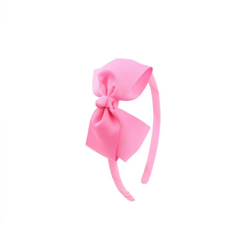 Meimile ленты волос лук оголовье grosgrain бантики, аксессуары для волос ленты волосы группы детей подарки на день рождения - Цвет: Deep pink headband