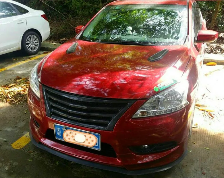 Подходит для Nissan Sylphy 12-15 карбоновый автомобильный гриль высокого качества