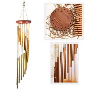 

Hot Wind Chime Christmas Decoration Hanging Ornament Multi-Tube Wind Chimes Thanksgiving Day Home Backyard Festival Hanging Deco