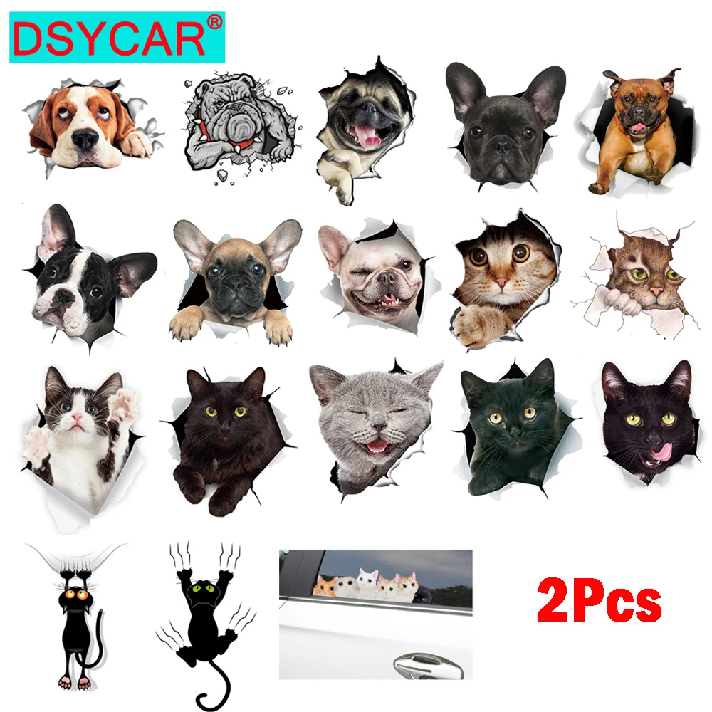 9 Adesivi Auto Zampa Di Gatto Divertenti | PVC Resistente | Impermeabili E Anti-UV | Per Interni Ed Esterni