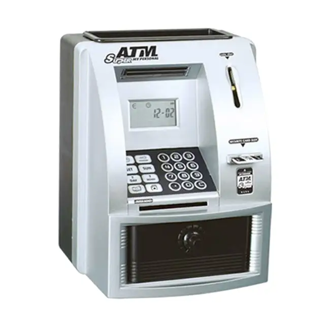 Electronic Piggy Bank ATM Password Money Box Cash Coins Saving Box ATM Bank Safe Box Automatic Deposit Banknote Christmas Gift 2