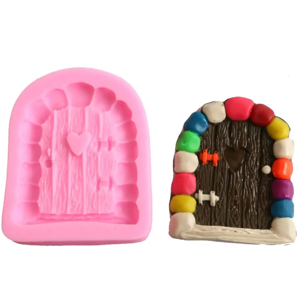 HobbyLane 1PC Cartoon Stone Door Shape Silicone Cake Mold DIY Mould for Chocolate Clay Fondant Cake Decor mold irregular shape
