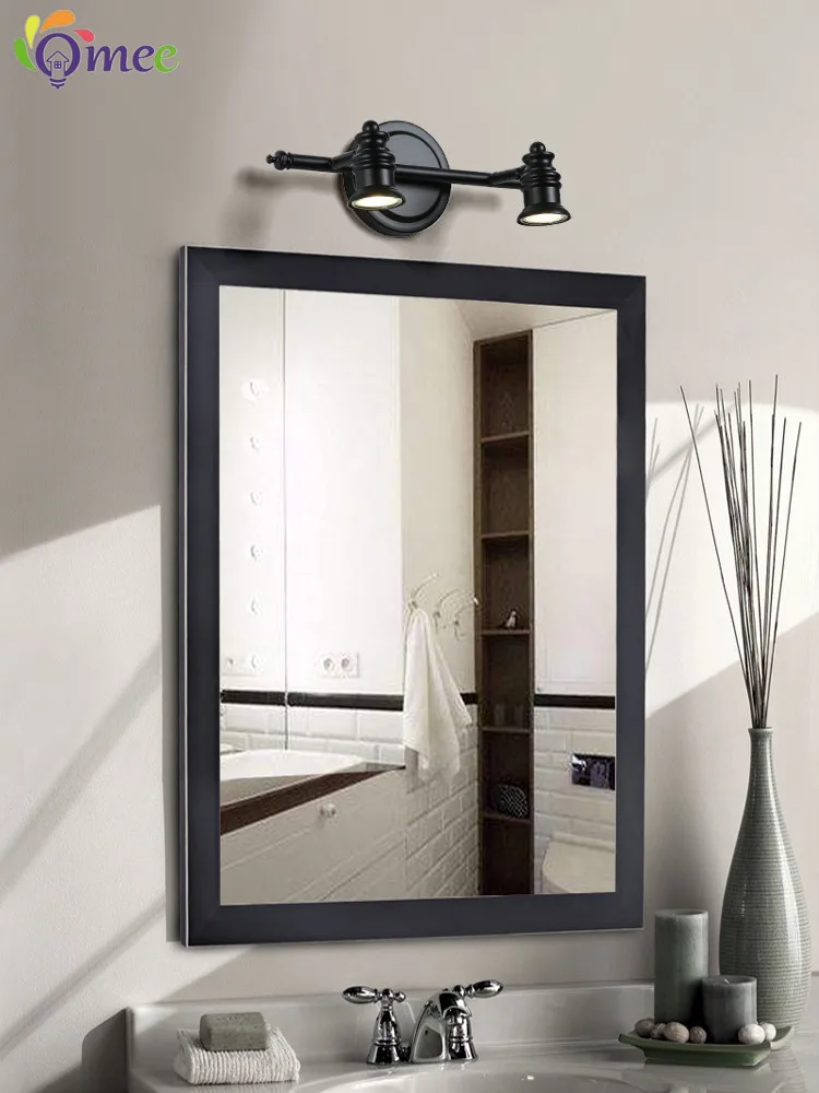 (Bulbs For Free) American Led Wall Lamps Bathroom Mirror Light AC90-265V Wall Sconces Indoor Home Lighting Fixture Vanity Lights