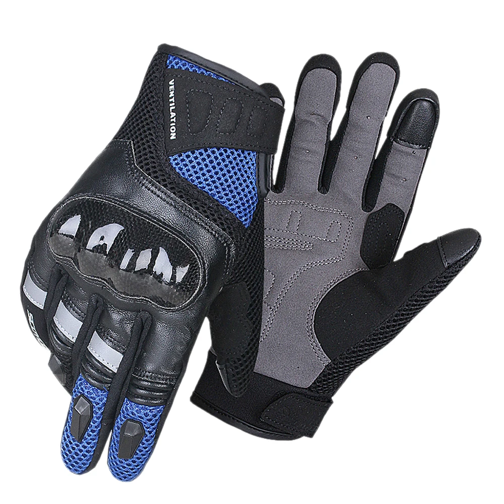 MC62 Blue SCOYCO перчатки из углеродного волокна для мотоциклистов Guantes Moto ветрозащитные перчатки для мотокросса мужские перчатки для мотокросса с сенсорным экраном гоночные перчатки для верховой езды - Цвет: MC62 Blue