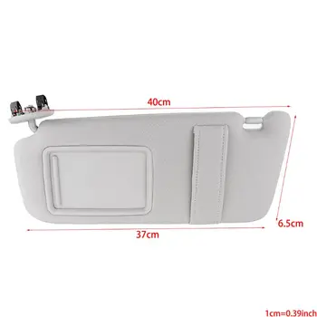

SUN VISOR LEFT DRIVER SIDE GRAY for 2007-2011 Toyota Camry WITHOUT SUNROOF US