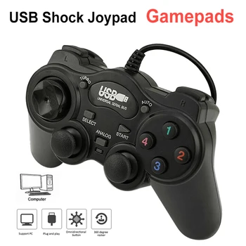 

For PC Laptop Computer Win7/8/10/XP/Vista USB 2.0 Wired Shock Joypad Gamepads Game Controller Wired Game pad Joystick