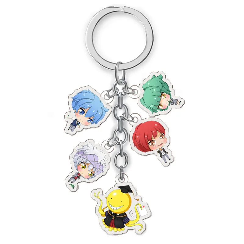 Assassination Classroom Keychain Acrylic Korosensei Tassels Pendant For Bag Car Women Men Male Female Key Ring Jewelry | Украшения и
