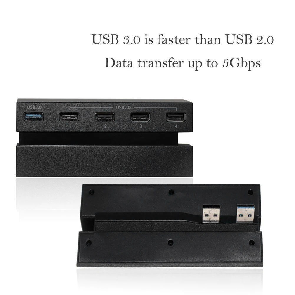 HUB For PS4 Video Game Consoles Games Accessories 5 Port USB 3.0 2.0 High-speed Extension Adapter PS4 Host DC5V