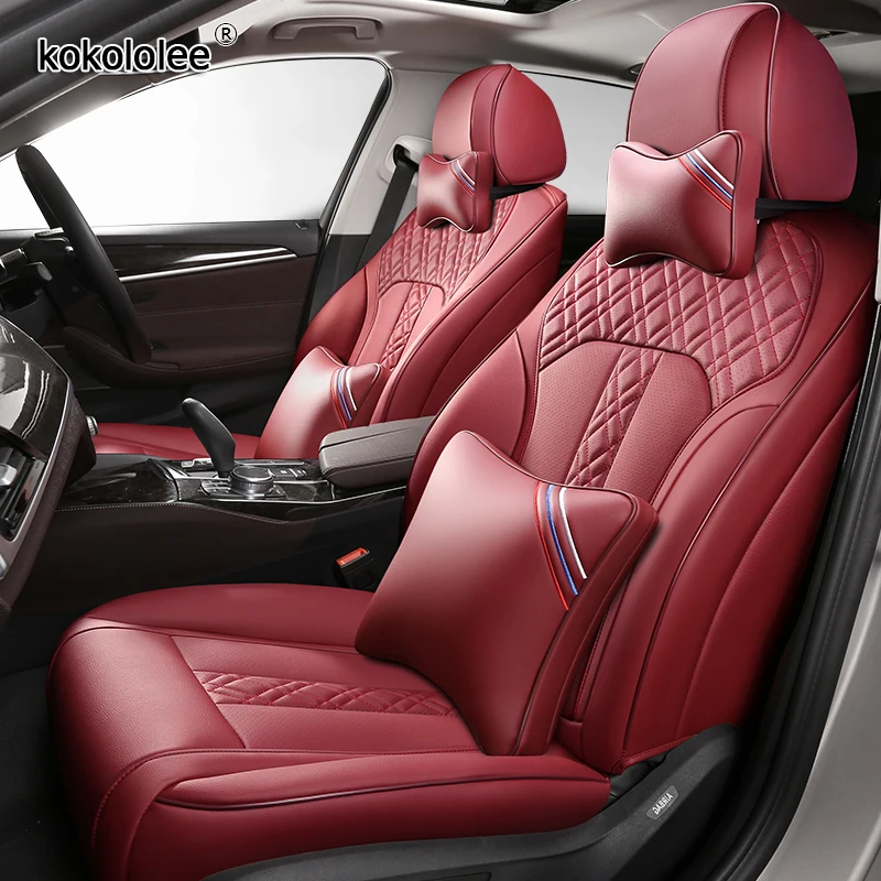 kokololee Custom Leather car seat cover For Jaguar XJ XF XE E-PACE XFL XEL Automobiles Seat Covers car seats protector
