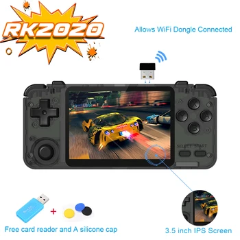 

POWKIDDY RK2020 3D games Retro Console 3.5inch IPS screen portable handheld game console PS1 N64 games video game player