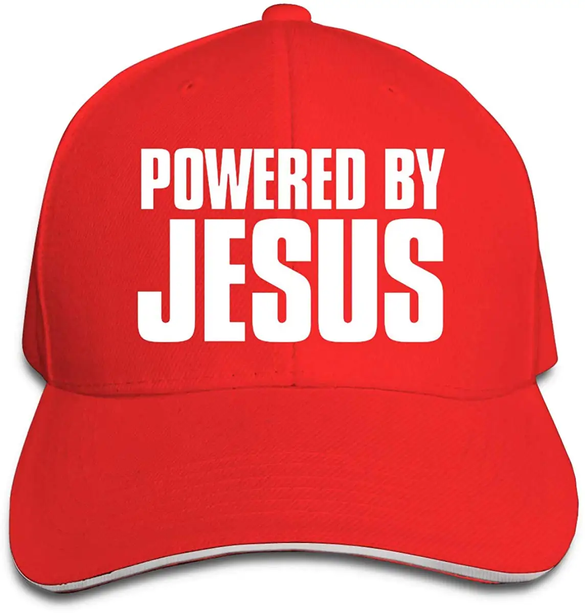 Powered by Jesus унисекс бейсбольная Кепка Классическая Регулируемая на липучке остроконечная сэндвич Кепка водителя грузовика