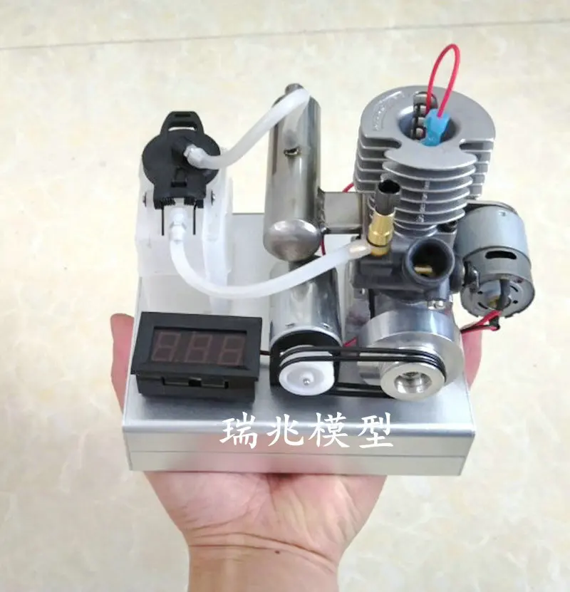 

One-button start Gasoline Generator 12-24V 20W micro-engine experimental science methanol to gasoline 15-stage generator