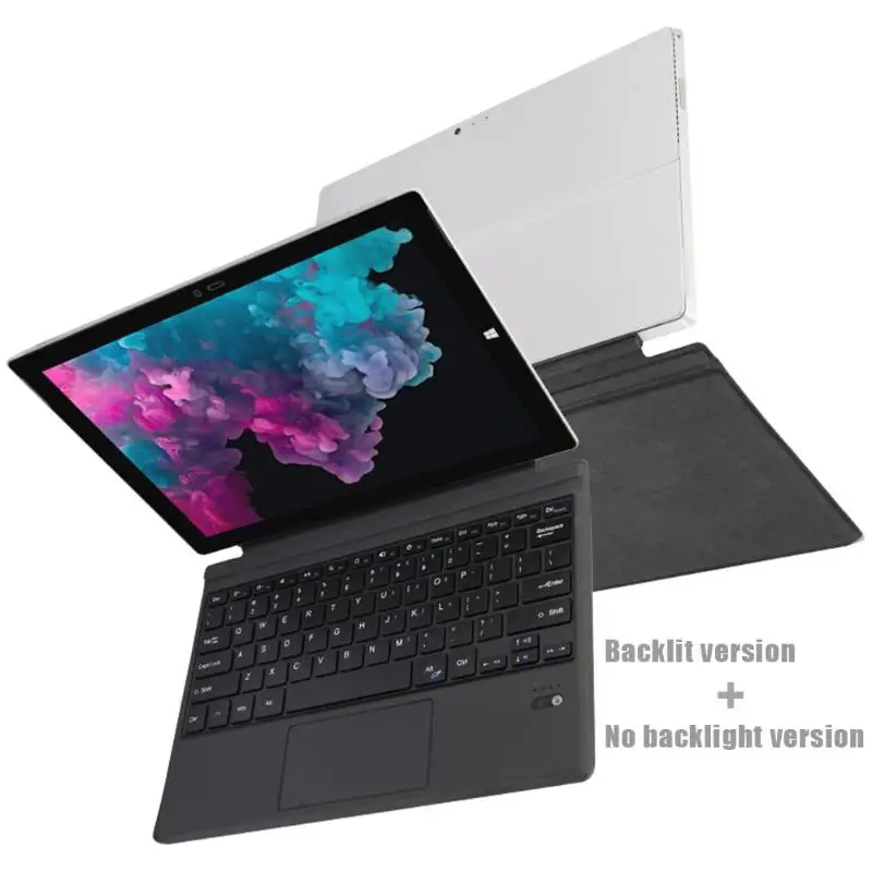 Портативный планшета с поддержкой Bluetooth 3,0 Беспроводной клавиатура для Microsoft Surface Pro 6/5/4/3 кнопочная панель с четырьмя угловой край-упаковка для защиты дизайн