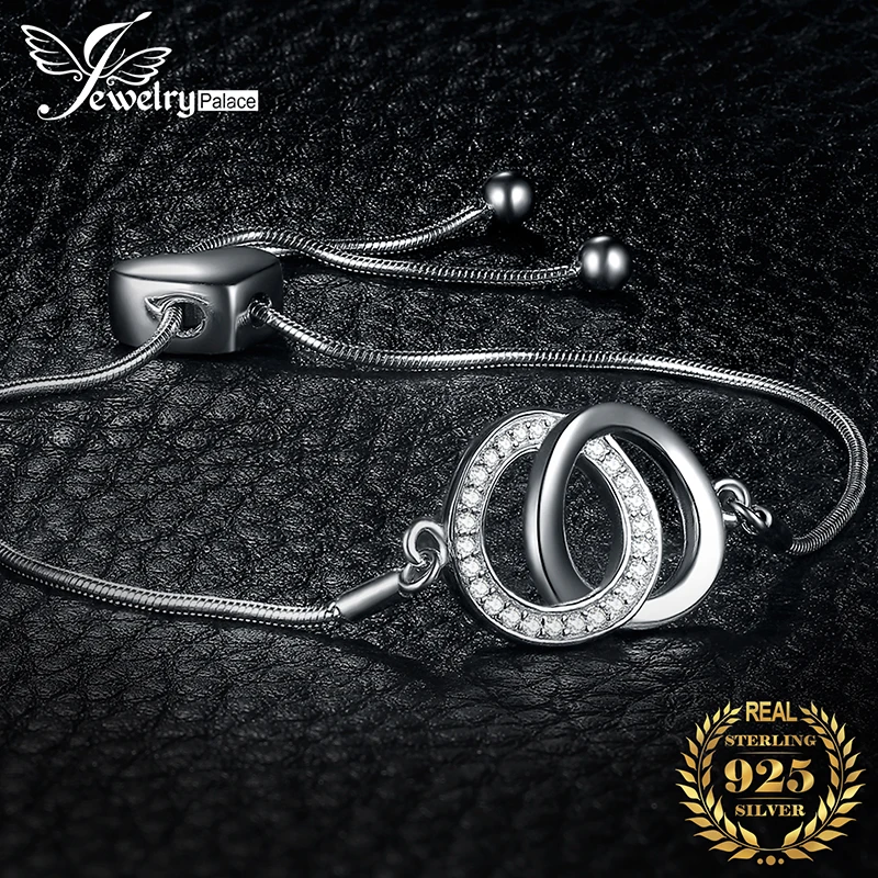 

JPalace Loop Love Bracelet 925 Sterling Silver Bracelet Snake Chain Bolo Bracelets For Women Silver 925 Jewelry Making Organizer