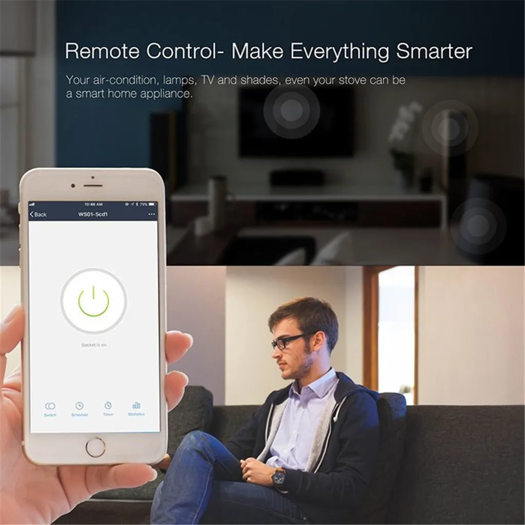 Умный Дом Wifi настенный светильник с одной кнопкой переключатель для Alexa Google Home
