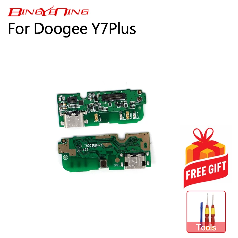 BingYeNing новинка оригинал Для Doogee Y7 Plus usb разъем плата для зарядки гибкая зарядка