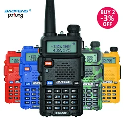 BaoFeng – Talkie walkie bidirectionnel UV 5R, cb radio, mise à niveau version uv5r 128CH 5W VHF UHF 136 à174Mhz et 400 à 520Mhz 